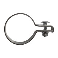 Brida zincata / RAL 6005 (verde muschi) fixare capat pentru stalpi rotunzi de Ø 48.3 mm / Ø 1 1/2 inch, banda 20 x 2 mm, Rocast