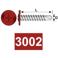 Surub autoforant cap special "plat+saiba", otel, zincat / vopsit, Rocast