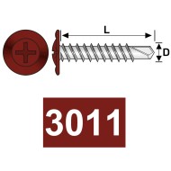 Surub autoforant cap special "plat+saiba", otel, zincat / vopsit, Rocast