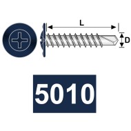 Surub autoforant cap special "plat+saiba", otel, zincat / vopsit, Rocast