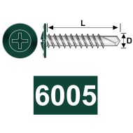 Surub autoforant cap special "plat+saiba", otel, zincat / vopsit, Rocast