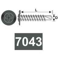 Surub autoforant cap special "plat+saiba", otel, zincat / vopsit, Rocast