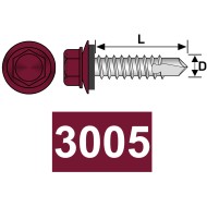 Surub autoforant cap hexagonal + saiba EPDM 16 mm rezistent la inghet si temperaturi ridicate (max 200°C), otel, zincat, Rocast