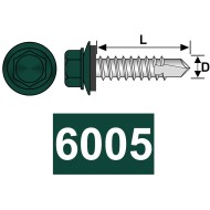 Surub autoforant cap hexagonal + saiba EPDM 16 mm rezistent la inghet si temperaturi ridicate (max 200°C), otel, zincat, Rocast