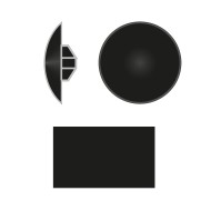 Capacele din plastic, Ø13 mm, pentru suruburi pozidriv PZ3, plastic, colorat, Rocast