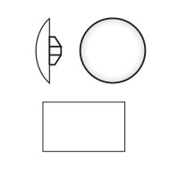 Capacele din plastic, Ø13 mm, pentru suruburi pozidriv PZ3, plastic, colorat, Rocast