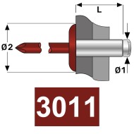 Pop-nit cap lat, Aluminiu - Otel, vopsit, Bralo