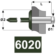 Pop-nit cap lat, Aluminiu - Otel, vopsit, Bralo