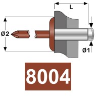 Pop-nit cap lat, Aluminiu - Otel, vopsit, Bralo