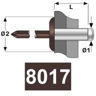 Pop-nit cap lat, Aluminiu - Otel, vopsit, Bralo