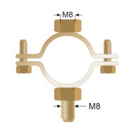 Colier pentru montaj dublu vertical, piulita M8, Rocast