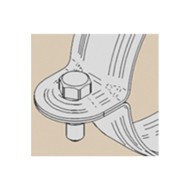 Colier tip 30, banda galvanizata 30 x 1.0 mm, prindere cu piulita M8, Rocast