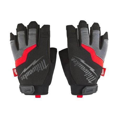 Manusi de protectie fara degete, marimea 10 / XL, usoare si permeabile, sistem de inchidere velcro, Milwaukee