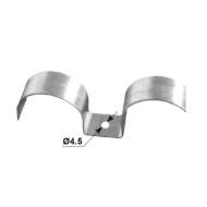 Suport dublu  Fix pentru tevi si cabluri - banda 20 x 1.5 mm, Rocast