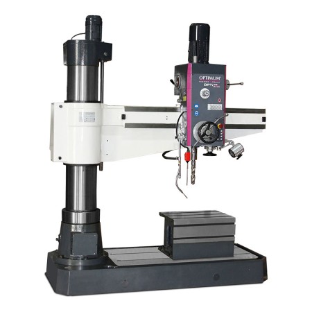 Masina de gaurit radiala, industriala model RD 5E, 2.2 kW, 400 V, fixare suport arbore MK4, 73 - 1220 rpm 6 trepte, Optimum