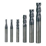 Set de freze din carbura, coada cilindrica, 18 piese, acoperire TiAlN, Optimum