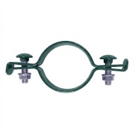 Brida banda, executie 20 x 2 mm, Ø stalp 48.3 mm(1 1/2 inch), finisaj verde, RAL 6005, 5 buc/cutie, Rocast