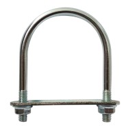 Brida din otel rotund, Ø stalp 42.4 mm (1 1/4 inch), finisaj zincat, 25 buc/cutie, Rocast