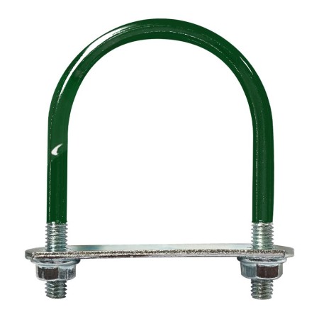 Brida din otel rotund, Ø stalp 48.3 mm (1 1/4 inch), finisaj verde, RAL 6005, 25 buc/cutie, Rocast