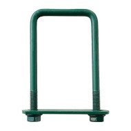 Brida din otel rotund, stalp 80 x 100 mm, finisaj verde, RAL 6005, 5 buc/cutie, Rocast