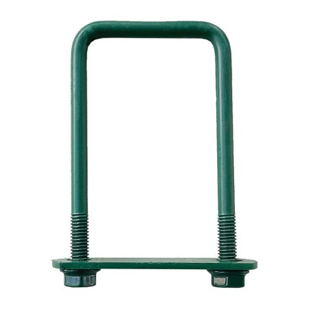 Brida din otel rotund, stalp 80 x 80 mm, finisaj verde, RAL 6005, 5 buc/cutie, Rocast