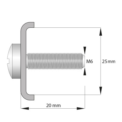 Clema 25 x 20 mm cu surub...