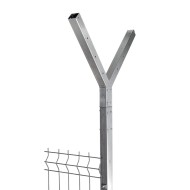 Suport dublu executat din teava de otel 40 x 40 mm, pentru stalpi 60 x 40 mm, finisaj zincat, 1 buc/cutie, Rocast