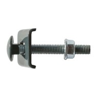 Set surub torbant cu piulita si clema, M8 x 120 mm, A stalp  100 mm, finisaj antracit, RAL 7016, 25 buc/cutie, Rocast