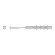 Set universal 10 x 140 mm, diblu si holzsurub cu cap tesit din otel zincat, 25 bucati/ambalare, Rawplug