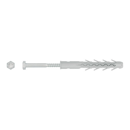 Set universal 10 x 240 mm, diblu si holzsurub cu cap tesit din otel zincat, 25 bucati/ambalare, Rawplug