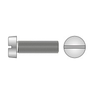 Surub M3 x 10, cap cilindric crestat, nailon, DIN 84, 200 buc./cutie