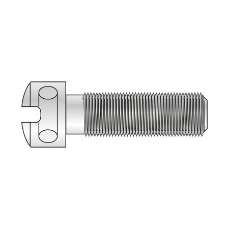 Surub, M4 x 10, cu cap crestat, pentru sigilii, otel gr. 5.8, DIN 404, 100 buc./cutie