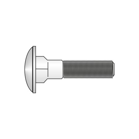 Surub torbant, M8 x 120, fara piulita, inox A2, DIN 603, 10 buc./cutie