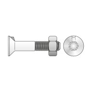 Surub torbant, M12 x 50, cu nas si piulita, otel gr. 4.6, DIN 604, 20 buc./cutie