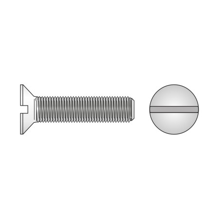 Surub, M10 x 90, cu cap inecat crestat, otel gr. 4.8 zincat, DIN 963, 25 buc./cutie
