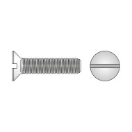 Surub, M10 x 25, cu cap inecat crestat, alama, DIN 963, 20 buc./cutie
