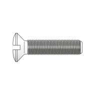 Surub, M5 x 35, cu cap semiinecat crestat, otel gr. 4.8 zincat, DIN 964, 50 buc./cutie