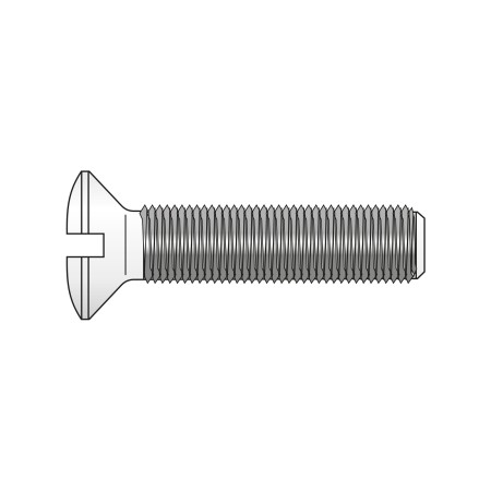 Surub, M6 x 80, cu cap semiinecat crestat, otel gr. 4.8 zincat, DIN 964, 100 buc./cutie