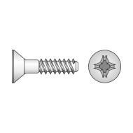 Surub 3.0 x 12 mm, cu cap tesit pentru termoplaste, inox A2, 100 buc./cutie