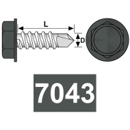 Surub autoforant 4.2 x 13 mm, cap HEX, forma K, DIN 7504, otel RAL 7043 gri trafic, 500 buc./cutie