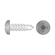 Surub autoforant 3.5 x 13 mm, cap bombat, forma N, DIN 7504, otel zincat, 50 buc./punga