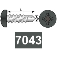 Surub autoforant 4.2 x 19 mm, cap bombat, forma N, DIN 7504, otel RAL 7043 gri trafic, 500 buc./cutie