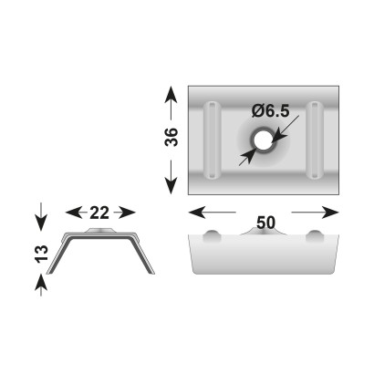 Saiba de coama Ø6.5 x 36 x...