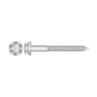 Surub autofiletant 6 x 50 mm, filet 30 mm, cap HEX, parte cilindrica Ø 6.3 mm, otel zincat, 50 buc./cutie