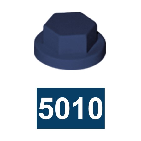Capac 10 mm, pentru suruburi cu cap HEX, plastic, RAL 5010 albastru gentiana, 50 buc./cutie