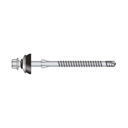 Surub autoforant 6.5 x 115 mm, filet 60 mm, zincat, 10 buc./cutie