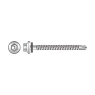 Surub autoforant 6.3 x 40 mm, cap HEX cu saiba din inox A2 EPDM, 50 buc./cutie