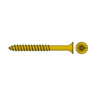 Surub PAL 5 x 50 mm, partial filetat, cap innecat, otel zincat galben, 100 buc./cutie