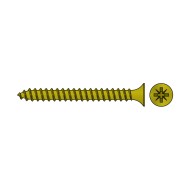 Surub PAL 2.5 x 18 mm, cap innecat, amprenta Pz1, total filetat, otel zincat galben, 150 buc/punga