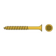 Surub PAL 6 x 150 mm, partial filetat, cap innecat, TORX, otel zincat galben, 10 buc./cutie